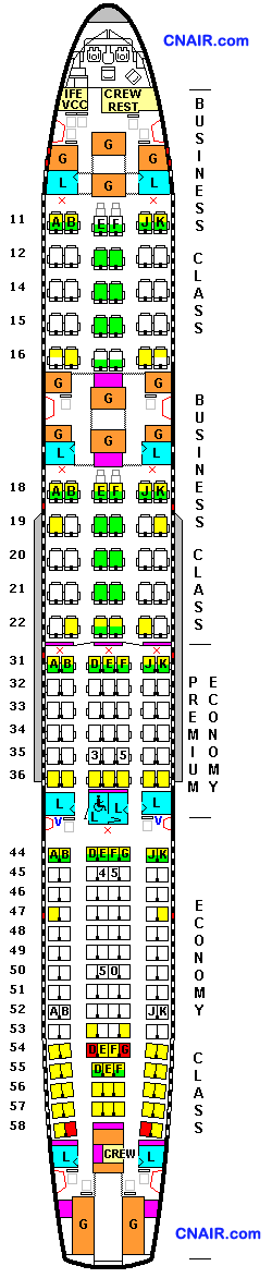 泰國航空公司空中客車A340-500(Version-3452)機型