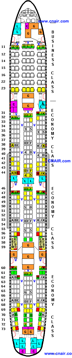 泰國航空公司波音 777-300 (Version 7731)機型