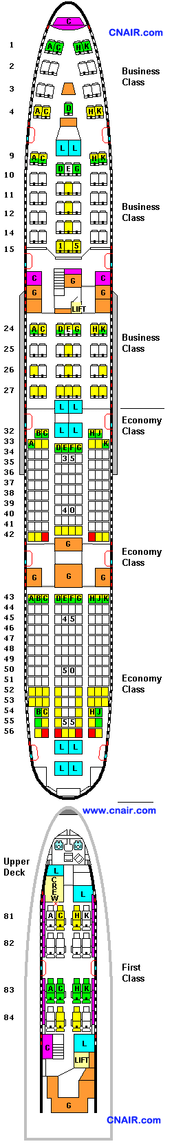 德國漢莎航空公司波音747-400 機型