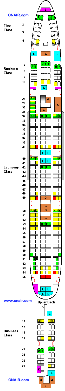 韓國航空公司波音747-400 (w/First Class)機型