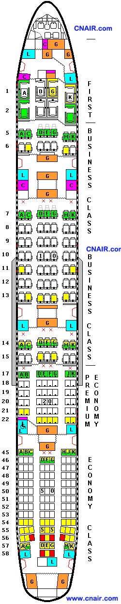 日本航空公司波音Boeing 777-300ER (Version W82)機型
