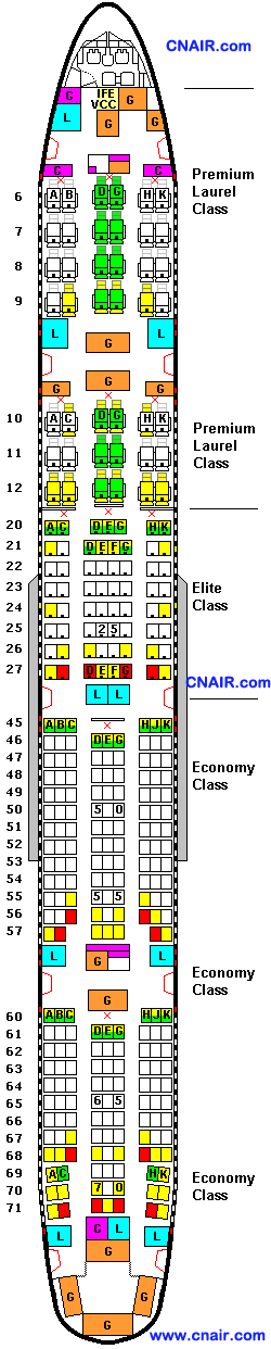 中國臺灣長榮航空公司波音777-300 (ER) 機型