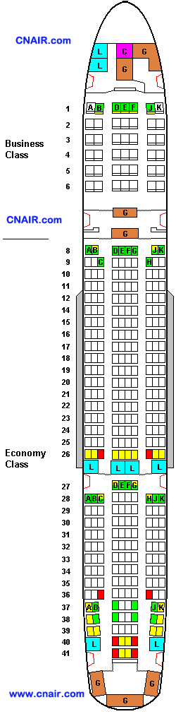 阿聯酋航空公司波音 777-200 (Two class)機型