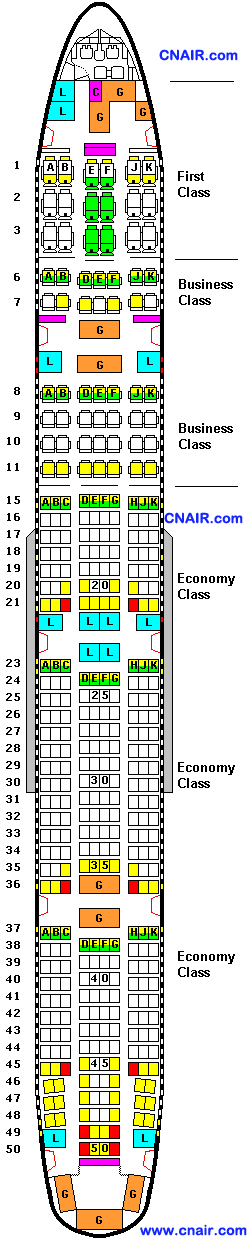 阿聯(lián)酋航空公司波音777-300 (Three class)機型