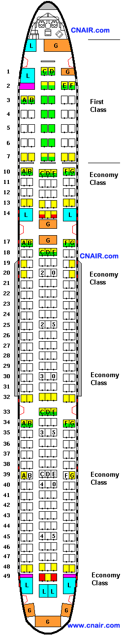 德爾塔航空公司波音767-400 (Domestic)機(jī)型