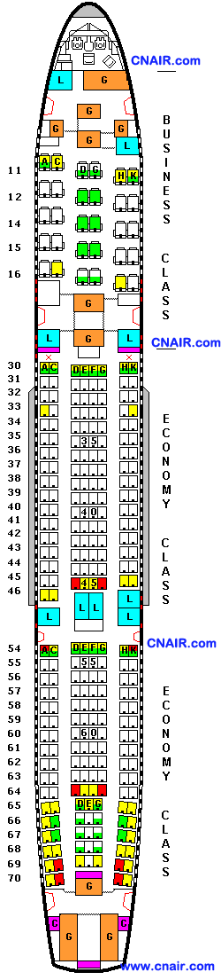 國(guó)泰航空公司空中客車(chē)Airbus A340-300 (International two class)機(jī)型 