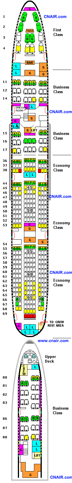 國泰航空公司波音Boeing 747-400 (Premium version)機型 
