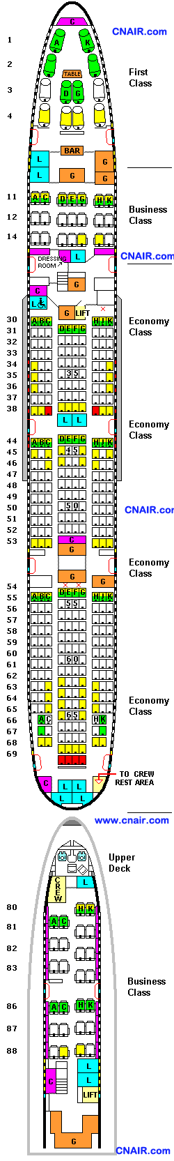 國泰航空公司波音Boeing 747-400 (Standard version)機型 