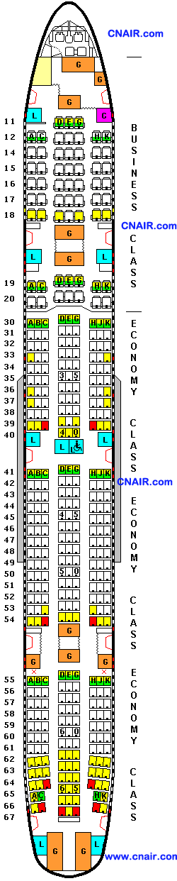 國泰航空公司波音Boeing 777-300 (Two class) 機型 