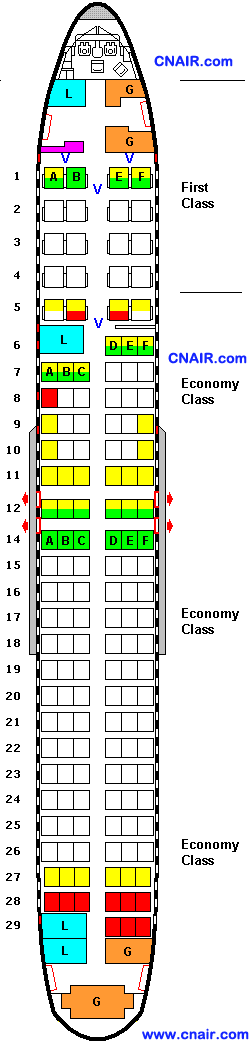 美國大陸航空公司波音737-800 (20 First Class seats) 機型