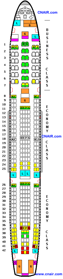 中國東方航空公司空中客車A330-300 (Two class)機型