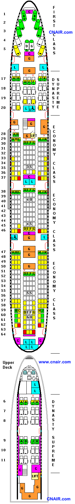 中國國際航空公司波音Boeing 747-400機型