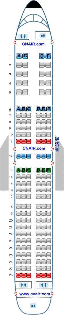中國東方航空公司（東航）波音Boeing737-800 T1飛機